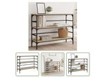 The Living Store Tavolo Consolle Rovere Sonoma 100X32X75 Cm Materiale A Base Di Legno