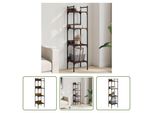 The Living Store Libreria 4 Ripiani Rovere Fumé 35X30X138,5 Cm Materiale In Legno