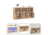 The Living Store Credenza Con Luci Led Rovere Sonoma 181,5X37X100 Cm