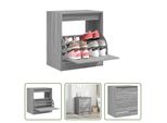 The Living Store Scarpiera Grey Sonoma 60X42X69 Cm Materiale In Legno