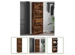 The Living Store Scarpiera A 4 Ante In Rovere Fumé 60X34X187,5 Cm
