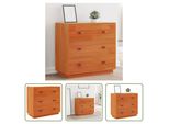 The Living Store Credenza Marrone Cera 80X40X75 Cm In Legno Di Pino Massiccio