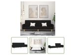 The Living Store Divano Letto 2 Posti In Tessuto Nero