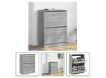 The Living Store Scarpiera A 2 Ante Grigio Sonoma 80X42X108 Cm