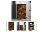 The Living Store Scarpiera A 2 Ante In Rovere Fumé 60X42X108 Cm