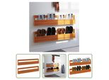 The Living Store Scarpiere A Muro 2 Pz. Marrone Cera 110X8,5X23,5 Cm In Legno Massiccio