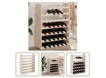 Portabottiglie The Living Store 67,5X25X87 Cm In Legno Di Pino Massiccio