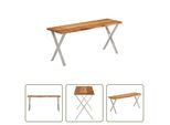 The Living Store Panca Bordo Albero 105 Cm In Legno Massiccio Di Acacia