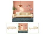 The Living Store Divano Letto 2 Posti Con 2 Cuscini In Tessuto Crema
