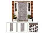 The Living Store Tenda Fly Marrone E Bianco 90X200 Cm In Ciniglia