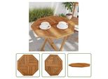 The Living Store Piano Del Tavolo 60X60X2,5 Cm Ottagonale In Teak Massiccio