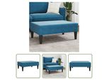 The Living Store Sgabello Blu 77X55X31 Cm In Velluto