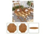 The Living Store Piano Del Tavolo 80X80X2,5 Cm Ottagonale In Teak Massiccio
