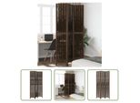 The Living Store Divisorio 3 Pezzi Marrone Scuro In Legno Massiccio Di Paulownia