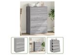 The Living Store Credenza Grey Sonoma 60X31X84 Cm Materiale Legno