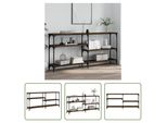 The Living Store Tavolo Consolle Look Rovere Marrone 160X29X75 Cm Materiale A Base Di Legno