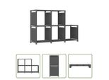 The Living Store Scaffale Cubo 5 Scomparti Grigio 103X30X72,5 Cm Tessuto