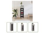 The Living Store Scarpiera Grigio Sonoma 30X35X105 Cm Materiale In Legno