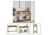 The Living Store Tavolo Consolle Rovere Sonoma 100X30,5X75 Cm Materiale In Legno
