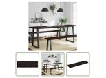 The Living Store Piano Del Tavolo 200X60X(2-6) Cm In Legno Massiccio Trattato Bordo Albero