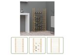 The Living Store Portabottiglie Per 72 Bottiglie Metallo Dorato