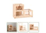 The Living Store Gabbia Per Criceti 81X40X60 Cm In Legno Massiccio D'abete