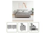 The Living Store Comodini 2 Pz. Grigio Sonoma 40X35X50 Cm Materiale A Base Di Legno