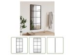 The Living Store Specchio Da Parete Nero 40X80 Cm Rettangolare In Ferro