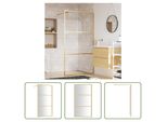 The Living Store Schermo Doccia Per Cabina Doccia Esg In Vetro Trasparente Golden 100X195Cm