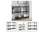 The Living Store Consolle Nera 102X35X90 Cm In Materiale Ligneo
