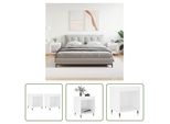 The Living Store Comodini 2 Pz. Bianco 40X35X50 Cm Materiale A Base Di Legno