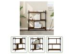 The Living Store Libreria A 3 Ripiani Look Rovere Marrone 76X32X88Cm Materiale In Legno