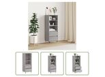 The Living Store Credenza Grey Sonoma 40X36X110 Cm Materiale A Base Di Legno