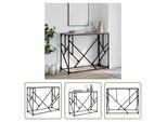 The Living Store Consolle Grigia Sonoma 100X40X80 Cm In Materiale Ligneo