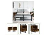 The Living Store Comodini Da Parete 2 Pz. Rovere Fumé 40X30X61 Cm Materiale A Base Di Legno