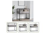 The Living Store Consolle Grigia Sonoma 75X40X75 Cm In Materiale Ligneo