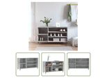 The Living Store Scarpiera Cemento Grigio 102X36X60 Cm Materiale Legno