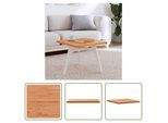 The Living Store Piano D'appoggio Quadrato 50X50X2,5 Cm In Legno Massiccio Di Faggio