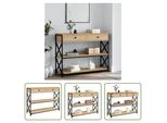 The Living Store Tavolo Consolle Rovere Sonoma 100X28X75 Cm Materiale A Base Di Legno