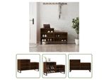 The Living Store Scarpiera Marrone Effetto Rovere 102X36X60 Cm Materiale In Legno