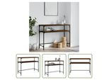 The Living Store Tavolo Consolle Look Rovere Marrone 100X35,5X75 Cm Materiale In Legno