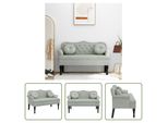 The Living Store Panca Con Cuscini In Velluto Grigio Chiaro 120,5X65X75 Cm