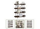 The Living Store Libreria 4 Ripiani Rovere Fumé 100X33X145,5 Cm Materiale Legno