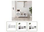 The Living Store Scarpiera Bianca Lucida 102X36X60 Cm Materiale In Legno