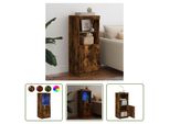 The Living Store Credenza Con Luci Led Rovere Fumé 41X37X100 Cm