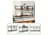 The Living Store Set Di Mensole Da Parete 4 Pezzi Con Aste In Rovere Marrone