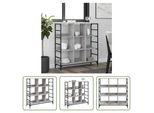 The Living Store Credenza Grigio Sonoma 102X32X103,5 Cm Materiale Legno
