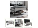 The Living Store Panca Per Scarpe Grey Sonoma 82X42X45 Cm Materiale In Legno