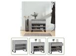 The Living Store Scarpiera Cemento Grigio 70X36X60 Cm Materiale Legno