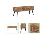 The Living Store Panca 110X35X45 Cm Legno Massiccio Riciclato Teak